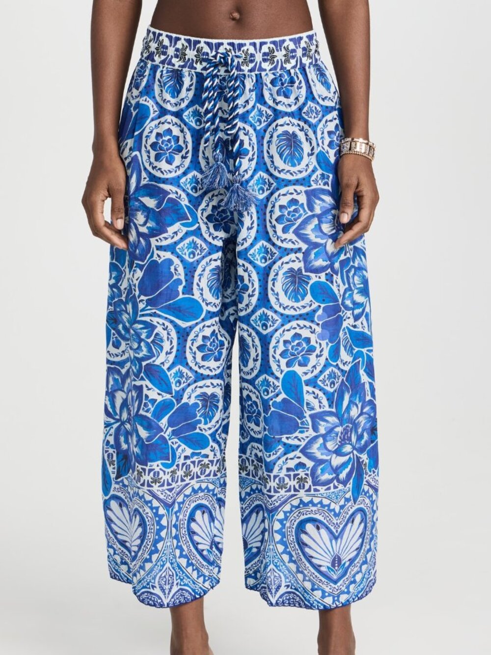 FARM Rio Tile Dream Pants M Blue print - Picture 6 of 9